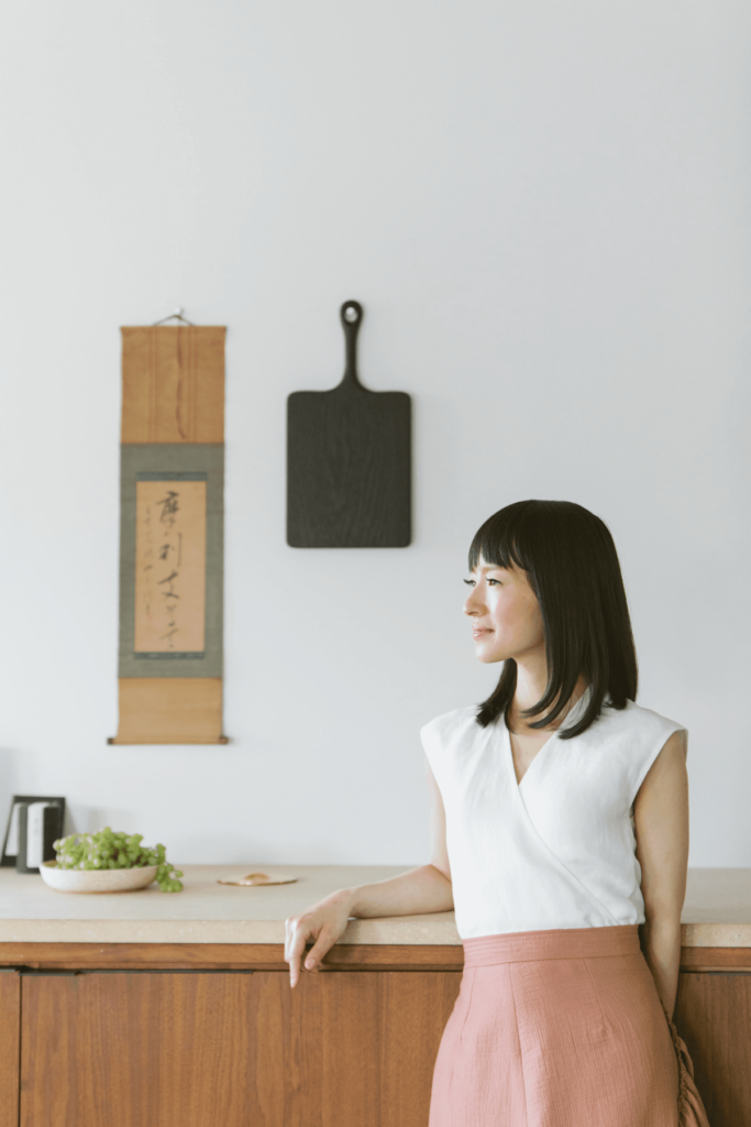 Marie Kondo, author of The Life Changing Magic of Tidying.  Linda is a certified KonMari Tidying Consultant.